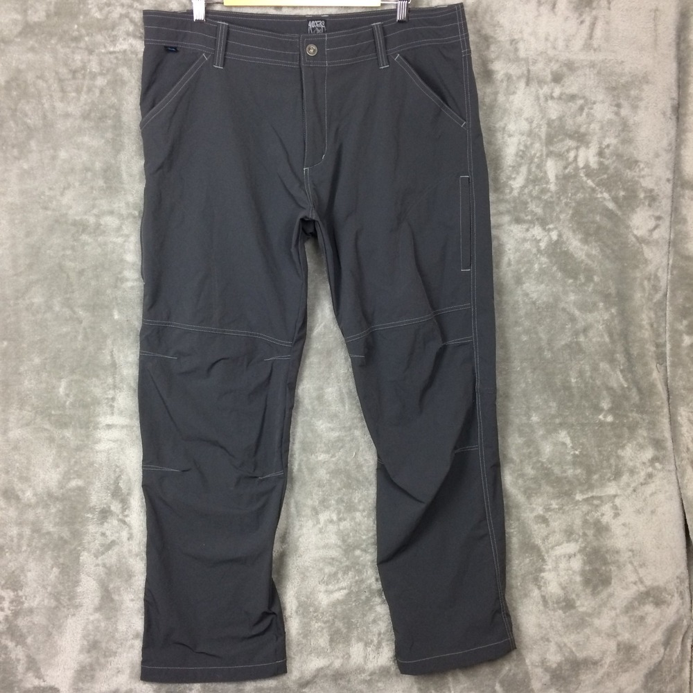 Kuhl Pants Mens 40x32 Grey Straight Leg Hiking Outdoors Lightweight Renegade